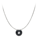 schmuckwerk Collier Glasklar Edelstahl schwarz DH-807-ST bei Juwelier Bartels in Ravensburg