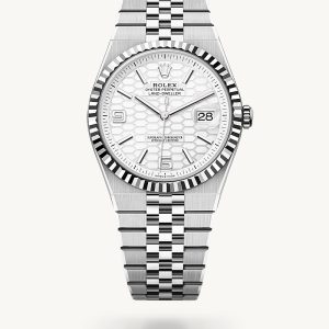 rolex Land-Dweller in Rolesor weiß (Kombination aus Edelstahl Oystersteel und Weißgold)