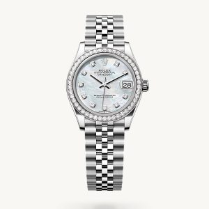 rolex Datejust in Rolesor weiß (Kombination aus Edelstahl Oystersteel und Weißgold)