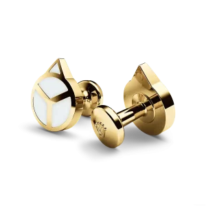 Rolex Manschettenknöpfe „Zeiger“ Gelbgold und Leuchtmasse A1028