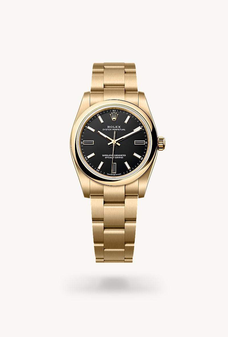 rolex Oyster Perpetual in 18 Karat Gelbgold