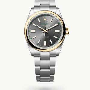 rolex Oyster Perpetual in Rolesor gelb (Kombination aus Edelstahl Oystersteel und Gelbgold)